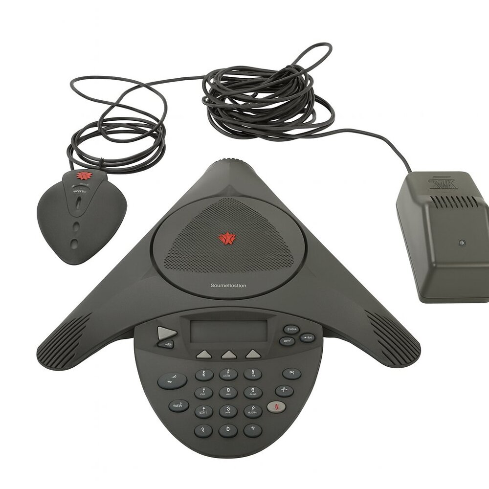 Polycom SoundStation Conference Phone Set with Power & Mics